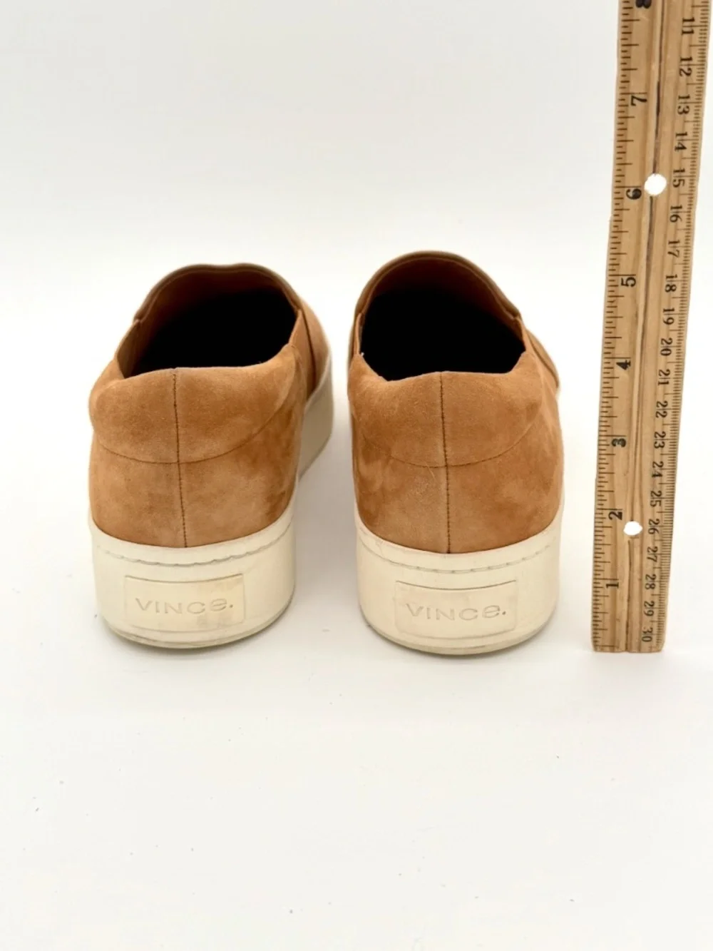 Vince Warren Womens Platform Slip On Sneakers Size 10 Suede Brown Tan Loafers